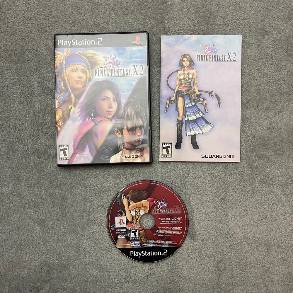 Final Fantasy X-2 - PS2 Complete In Box (Sony PlayStation 2, 2003) Tested